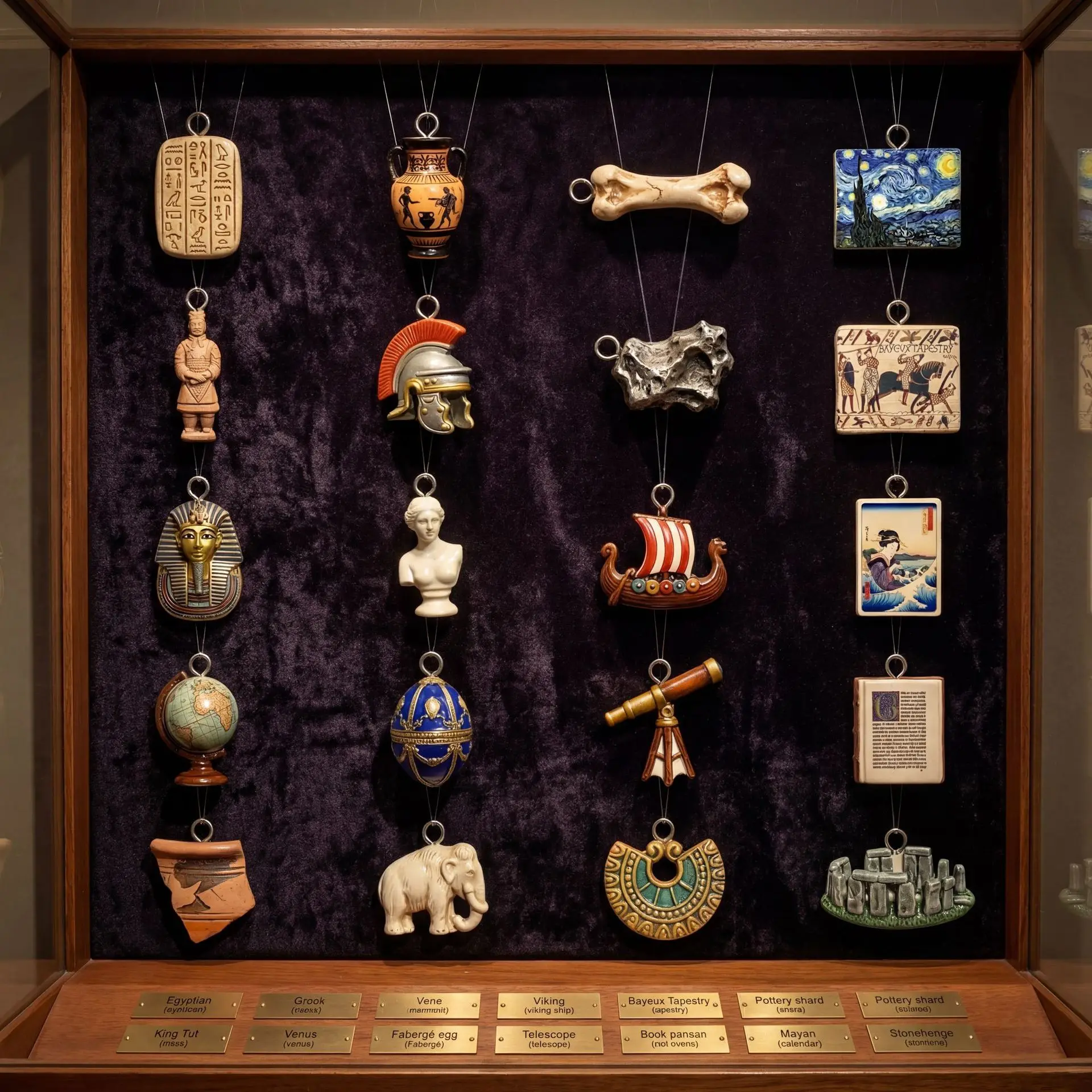 قلادة صغيرة على شكل تمثال عتيق - مراجعة Jewelry Making History وسعره
